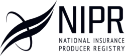 NIPR logo with abstract black swoosh design and text that reads "NIPR National Insurance Producer Registry" on a light background.