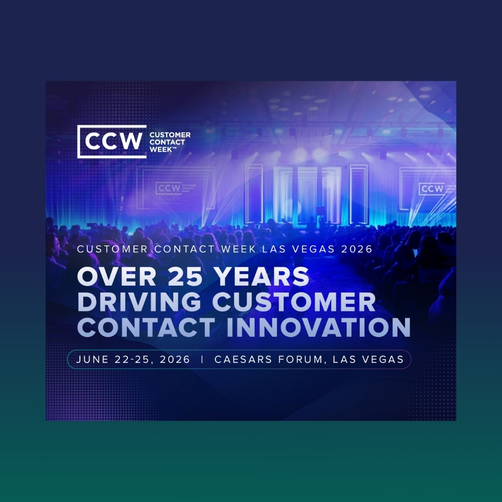 Event banner for Customer Contact Week Las Vegas 2026, highlighting over 25 years of customer contact innovation, held June 22-25, 2026 at Caesars Forum, Las Vegas.