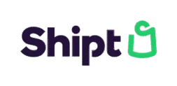 Shipt logo with the word "Shipt" in bold black font and a green shopping bag icon to the right.